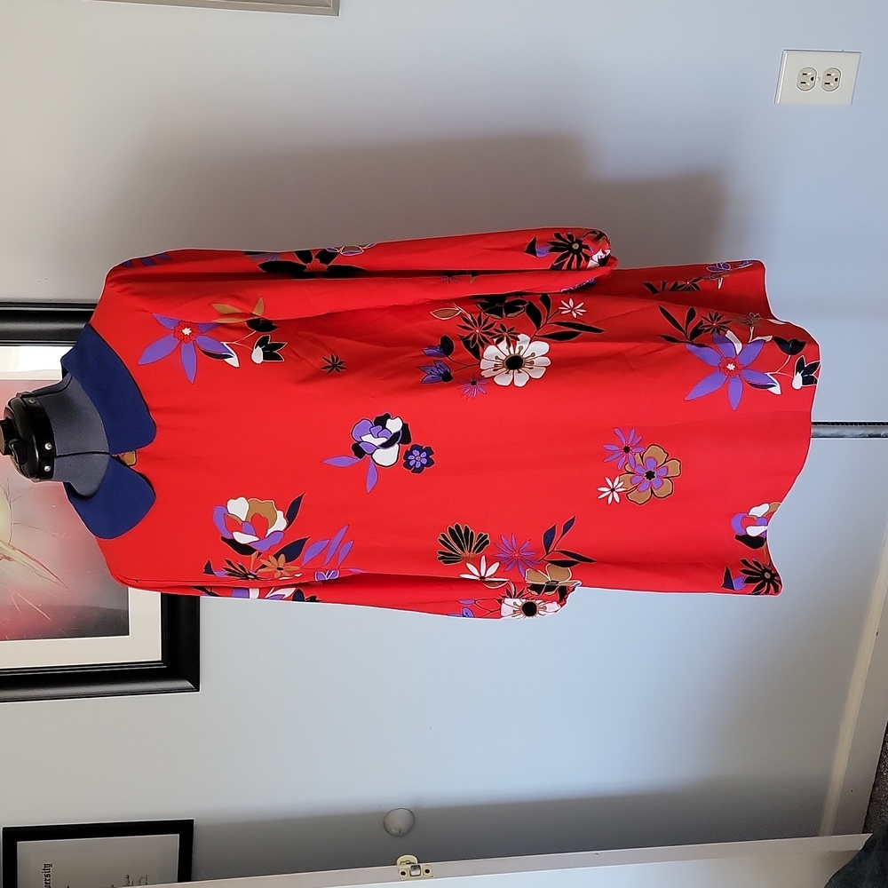 Red flora dress